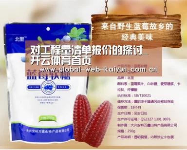 对工程量清单报价的探讨_开云体育首页(图1) KAIYUN入口